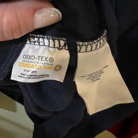 Lands' End Fleece Pullover Top Shirt Soft Stretch Burgundy Navy Men's Size XXL - Picture 6 of 7